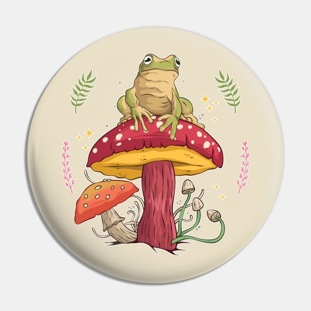 mushroom, frog, cottagecore, toad, cute, Pin by laverdeden