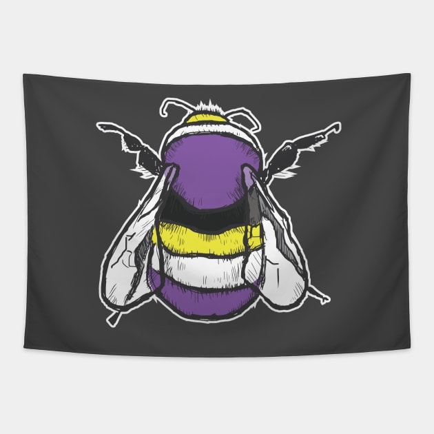 Nonbinary Bee Tapestry by theartfulscientist