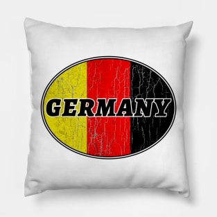 DEUTSCHLAND GERMANY FLAG DISTRESSED FLAG LOGO Pillow