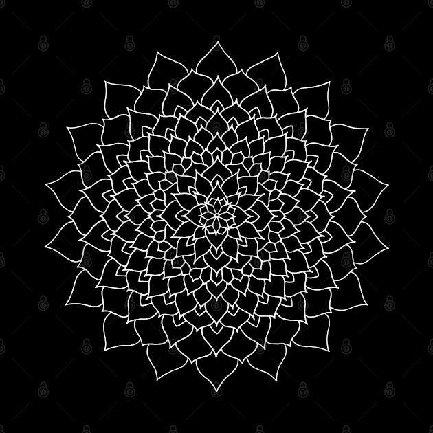 Floral Mandala Black by ElviraDraat