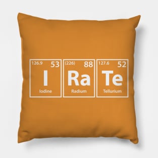 Irate (I-Ra-Te) Periodic Elements Spelling Pillow