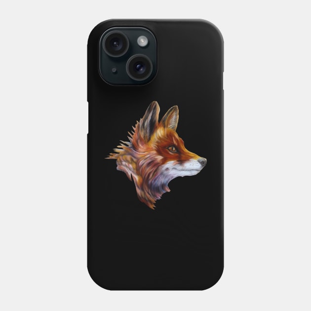 firey hot fox Phone Case by candimoonart