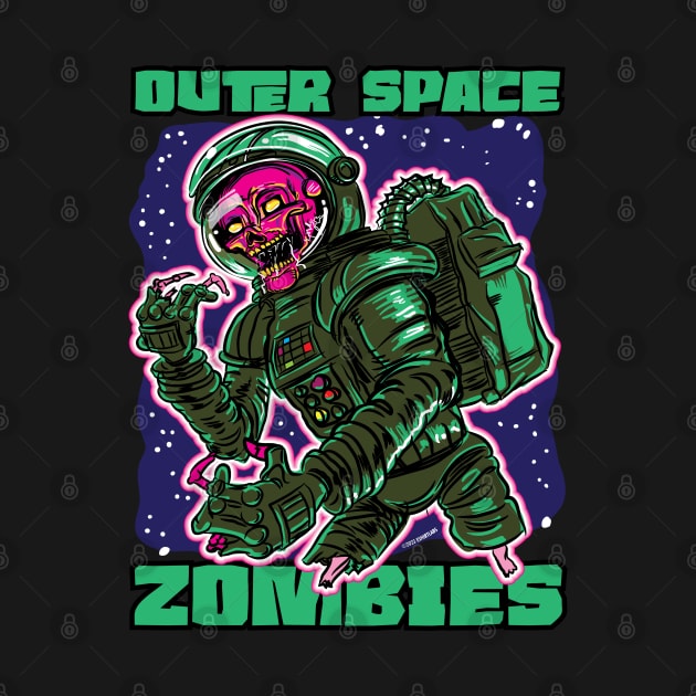 Outer Space Zombie Astronaut by eShirtLabs