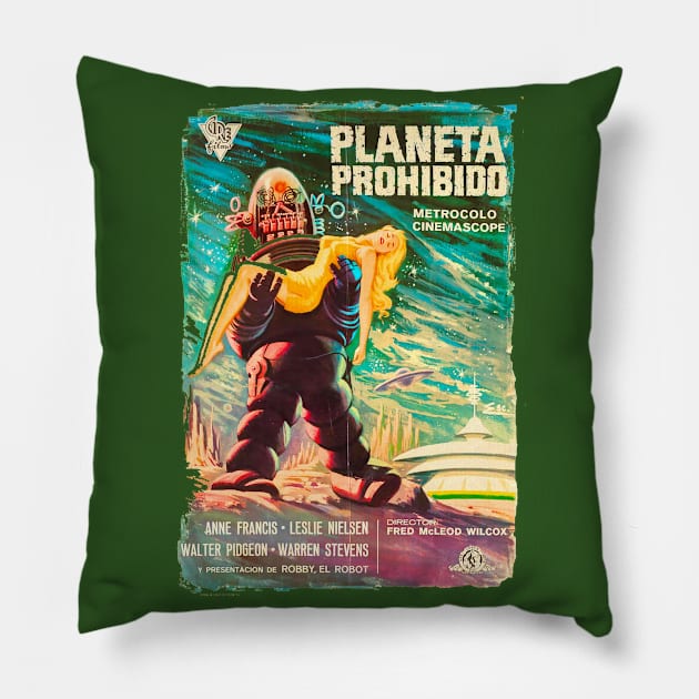 PLANETA PROHIBIDO Pillow by Pop Fan Shop