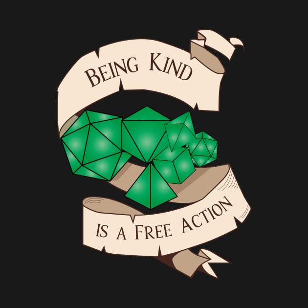 Tabletop RPG - Games Master - Being Kind Is A Free Action by MeepleDesign