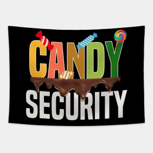 Candy Security Funny Halloween Trick or Treating Tapestry