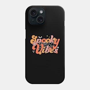 Abstract Spooky Vibes Groovy Halloween Costume Phone Case