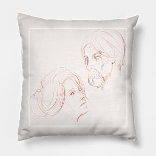 Shakespeare Twelfth Night Sketch Pillow