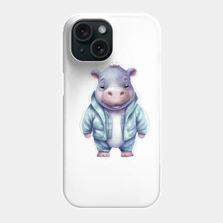 Hippopotamus Wearing Pajamas Phone Case