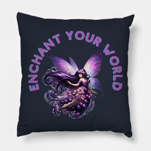 Enchant Your World - Plum Pixie Pillow