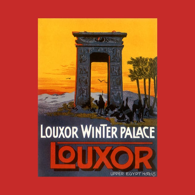 Vintage Travel Poster, Louxor Winter Palace by MasterpieceCafe