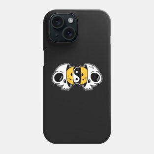 Yin Yang Skull Smiley Face Buddhist Halloween Cute Phone Case