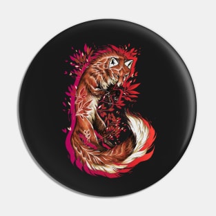 Neotraditional Fox Pin