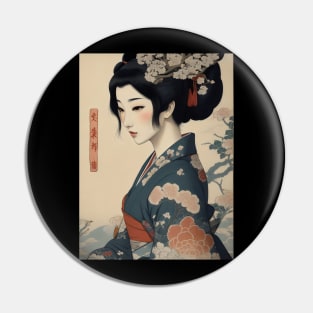 Japanese princess ukiyo e Pin