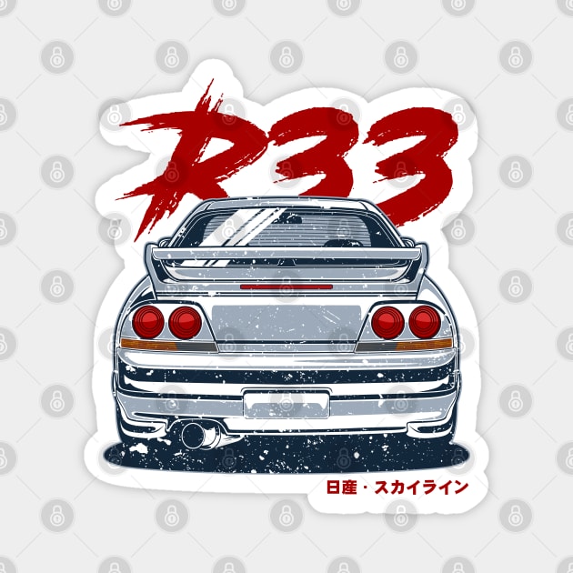 Nissan Skyline R33 GTR Magnet by idrdesign