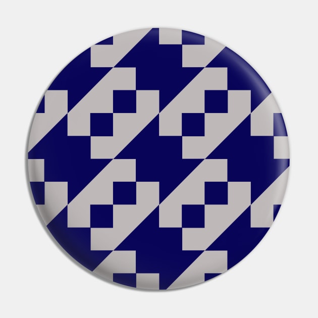 Navy Blue Northern Lights Patchwork Pattern Pin by Nuletto