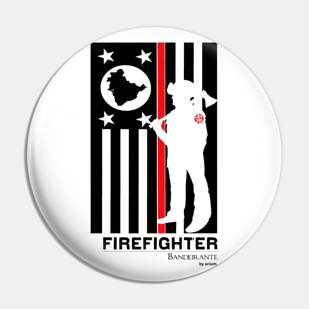 Firefighter Bandeirante Black Pin by Leo Carneiro