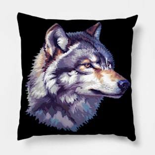 Pixel Wolf Pillow