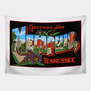 Greetings from Memphis, Tennessee - Vintage Large Letter Postcard Tapestry