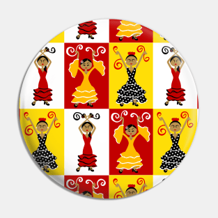 Flamenco Dancers Pin