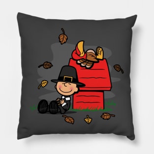 Funny Cute Thanksgiving Day Turkey Fall Autumn Cartoon Pillow