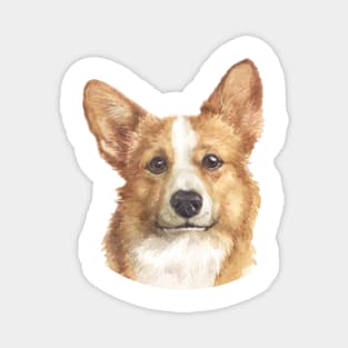 Pembroke Welsh Corgi Watercolor Art Magnet