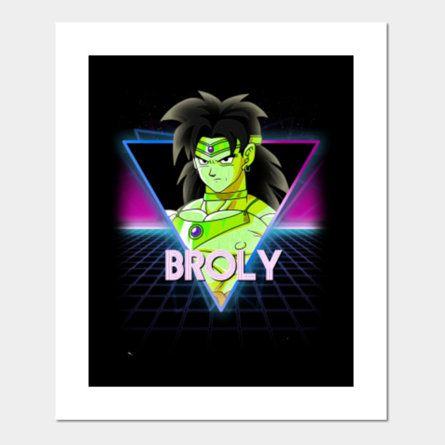 Broly Dragon Ball Z Retro 80s Neon Landscape Dragon Ball Super