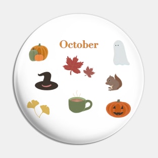 Cute October Essential Doodles Pin