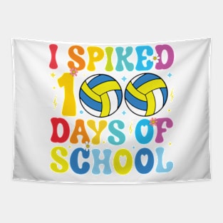 I Spiked 100 Days of School Volleyball Retro Teacher Student Tapestry