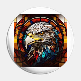 Eagle on Stained Glass Pin