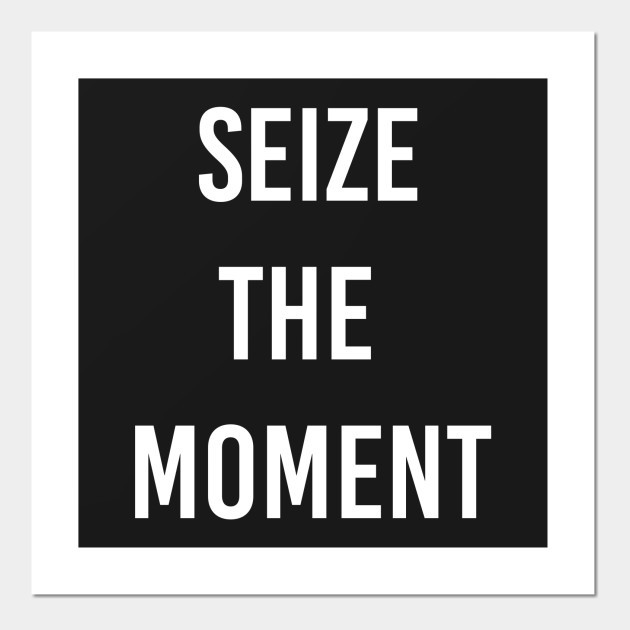 Seize The Moment Seize The Moment Posters And Art Prints Teepublic