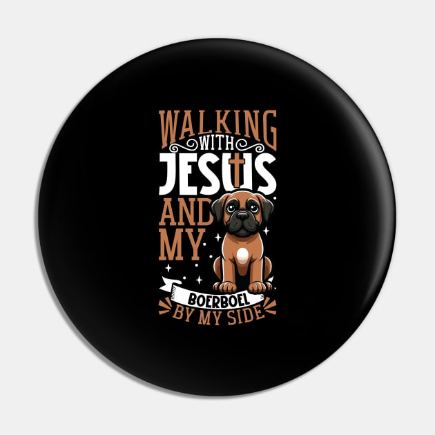 Jesus and dog - Boerboel Pin by Modern Medieval Design