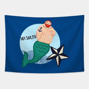 Hey Sailor (Ginger Merman) Tapestry