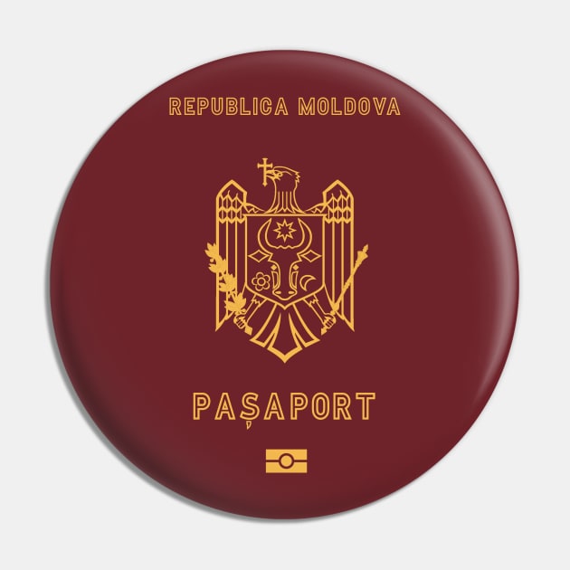 Moldova passport Pin by Travellers