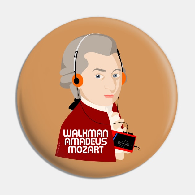 W. Amadeus Mozart Pin by tuditees