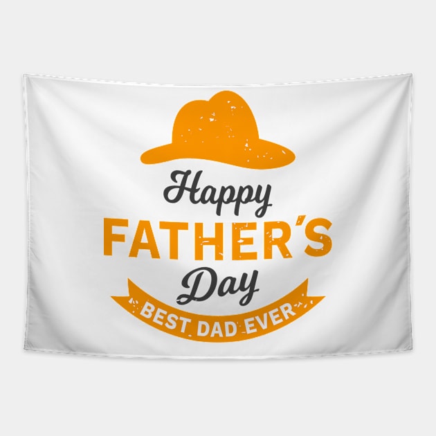 Happy Fathers Day Best Dad Ever Tapestry by rjstyle7