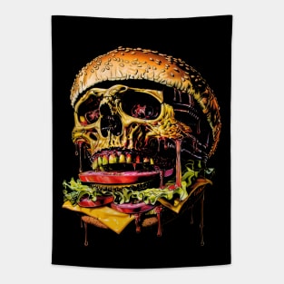 Skull Burger Tapestry