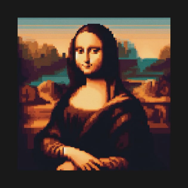 Pixelated Mona Lisa by Redgy.Art