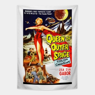 Classic Science Fiction Movie Poster - Queen of Outer Space Tapestry