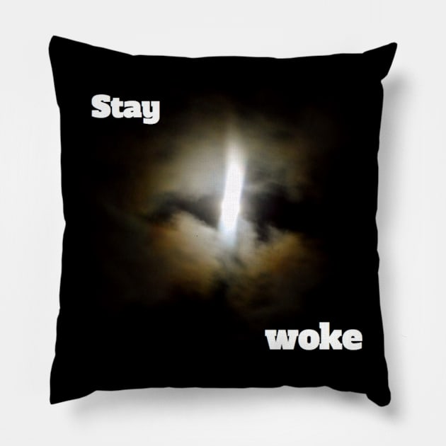 Stay Woke Pillow by heyokamuse