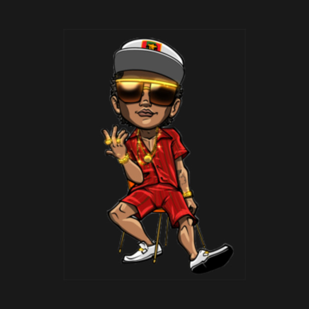 Bruno Mars 24k Magic Cartoon - Bruno Mars - T-Shirt ...