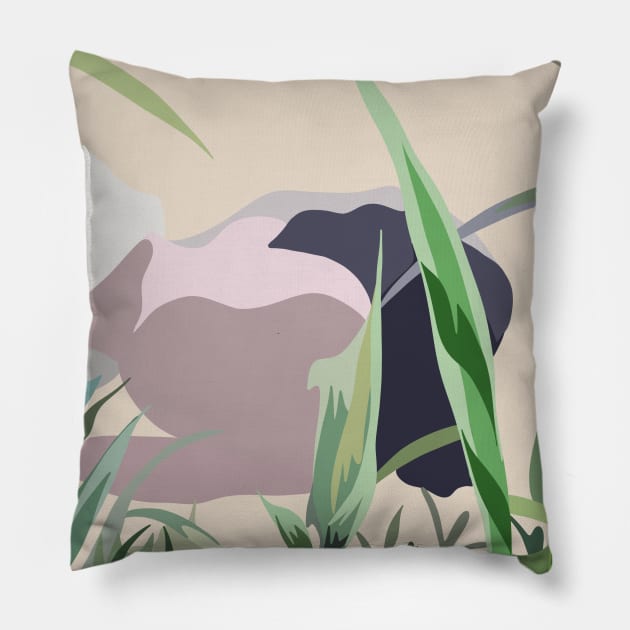 Kaguya's Garden - Tale of Princess Kaguya Pillow by ink_isitive