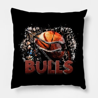 Classic Sports Bulls Proud Name Basketball Pillow