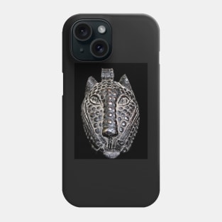 Benin Bronze Leopard Head Mask Phone Case