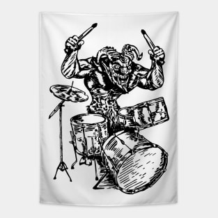 SEEMBO Devil Playing Drums Drummer Musician Drumming Band Tapestry