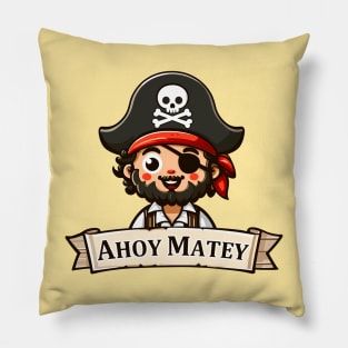 Ahoy Matey: Playful Pirate Adventure Pillow