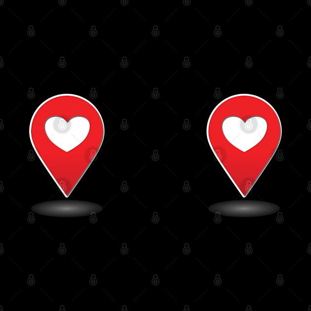 Heart Location Icon dark background by DPattonPD