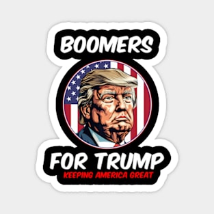 Boomers For Trump Keeg America President 2024 Magnet