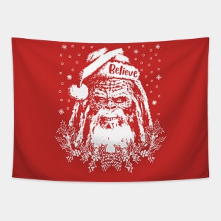 bigfoot santa Tapestry