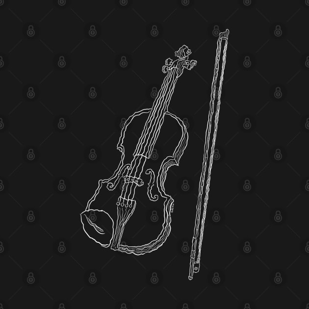 Black and white violin by doodletokki